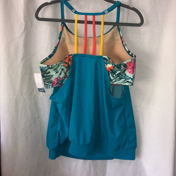 NWT, Fun tropical swim top!! - Picture 2 of 5